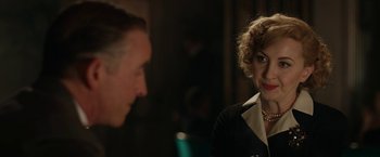 Movie still from “Stan & Ollie” (2018), directed by Jon S. Baird – A man and a woman are talking to each other; Close Up shot, Over the shoulder angle