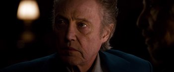 Movie still from “Stand Up Guys” (2012), directed by Fisher Stevens – An older man with a serious look on his face; Close Up shot, Low angle