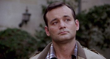 Movie still from “Stripes” (1981), directed by Ivan Reitman – A person wearing a jacket; Close Up shot, Low angle