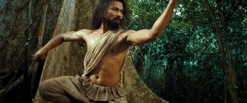 Movie still from “Ong Bak 3” (2010), directed by Tony Jaa – Medium shot, Low angle