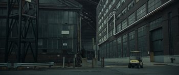 Movie still from “Synecdoche, New York” (2008), directed by Charlie Kaufman – An industrial building with a lot of windows; Extreme Wide shot, High angle