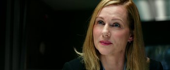 Movie still from “Teenage Mutant Ninja Turtles: Out of the Shadows” (2016), directed by Dave Green – A person with blonde hair; Close Up shot, Over the shoulder angle