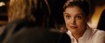 Movie still from “Thank You for Smoking” (2005), directed by Jason Reitman – A person with a laptop in front of them; Close Up shot, Over the shoulder angle