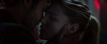Movie still from “The 5th Wave” (2016), directed by J Blakeson – A person's face with their eyes closed; Extreme Close Up shot, Low angle