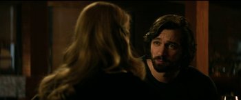 Movie still from “The Age of Adaline” (2015), directed by Lee Toland Krieger – A man and a woman looking at one another in a dark room; Close Up shot, Over the shoulder angle