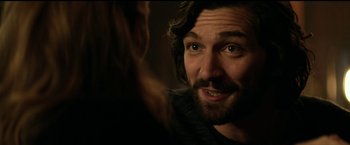 Movie still from “The Age of Adaline” (2015), directed by Lee Toland Krieger – A person with a beard; Close Up shot, Over the shoulder angle