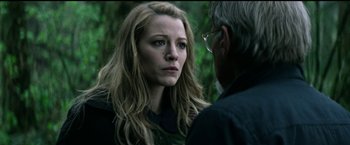 Movie still from “The Age of Adaline” (2015), directed by Lee Toland Krieger – A woman is standing next to an older man; Close Up shot, Over the shoulder angle