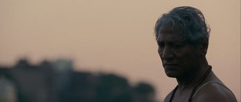 Movie still from “The Best Exotic Marigold Hotel” (2011), directed by John Madden – An older man is looking at the camera; Close Up shot, Low angle