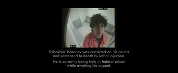 Movie still from “Patriots Day” (2016), directed by Peter Berg – A picture of dzhokhar tsarnaev taken in a prison cell; Wide shot, Overhead angle