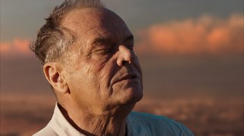Movie still from “The Bucket List” (2007), directed by Rob Reiner – An older man is looking up into the sky; Close Up shot, Low angle