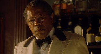 Movie still from “The Butler” (2013), directed by Lee Daniels – An older man wearing a suit and bow tie; Close Up shot, Low angle