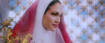 Movie still from “The Cell” (2000), directed by Tarsem Singh – A person wearing a veil; Close Up shot, Over the shoulder angle