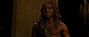 Movie still from “The Chronicles of Narnia: Prince Caspian” (2008), directed by Andrew Adamson – A person with long dreadlocks; Close Up shot, High angle