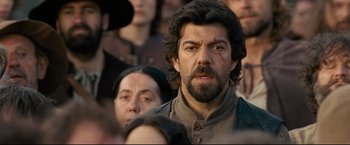 Movie still from “The Chronicles of Narnia: Prince Caspian” (2008), directed by Andrew Adamson – A person with a beard; Close Up shot, Over the shoulder angle