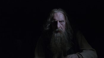 Movie still from “The Chronicles of Narnia: The Voyage of the Dawn Treader” (2010), directed by Michael Apted – An old man with a long white beard; Close Up shot, Low angle