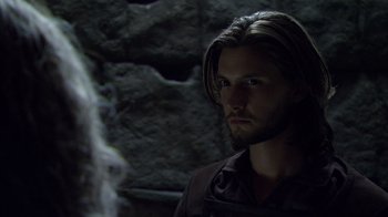 Movie still from “The Chronicles of Narnia: The Voyage of the Dawn Treader” (2010), directed by Michael Apted – A person with long hair; Close Up shot, Over the shoulder angle