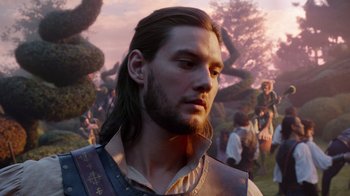 Movie still from “The Chronicles of Narnia: The Voyage of the Dawn Treader” (2010), directed by Michael Apted – A person with long brown hair; Close Up shot, Low angle