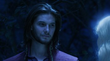 Movie still from “The Chronicles of Narnia: The Voyage of the Dawn Treader” (2010), directed by Michael Apted – A person with long black hair; Close Up shot, Low angle