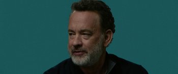 Movie still from “The Circle” (2017), directed by James Ponsoldt – A person with a beard; Close Up shot, Low angle