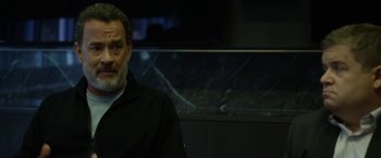 Movie still from “The Circle” (2017), directed by James Ponsoldt – A person wearing a black jacket; Close Up shot, Low angle