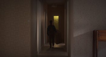 Movie still from “Petite Maman” (2021), directed by Céline Sciamma – Wide shot, Low angle