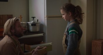 Movie still from “Petite Maman” (2021), directed by Céline Sciamma – Medium shot, Over the shoulder angle