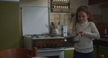 Movie still from “Petite Maman” (2021), directed by Céline Sciamma – Medium shot, Over the shoulder angle