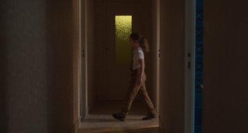 Movie still from “Petite Maman” (2021), directed by Céline Sciamma – Medium shot, Over the shoulder angle