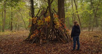 Movie still from “Petite Maman” (2021), directed by Céline Sciamma – Extreme Wide shot, Over the shoulder angle