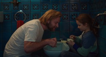 Movie still from “Petite Maman” (2021), directed by Céline Sciamma – Medium shot, High angle