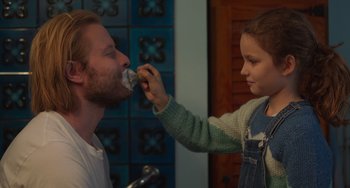 Movie still from “Petite Maman” (2021), directed by Céline Sciamma – Close Up shot, Over the shoulder angle