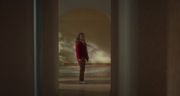 Movie still from “Petite Maman” (2021), directed by Céline Sciamma – Wide shot, Low angle