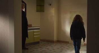 Movie still from “Petite Maman” (2021), directed by Céline Sciamma – Wide shot, Low angle