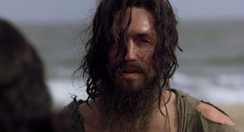 Movie still from “The Count of Monte Cristo” (2002), directed by Kevin Reynolds – A person with long hair and a beard; Close Up shot, Low angle