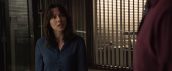 Movie still from “The Curse of La Llorona” (2019), directed by Michael Chaves – A woman standing in front of a window looking up; Close Up shot, Over the shoulder angle