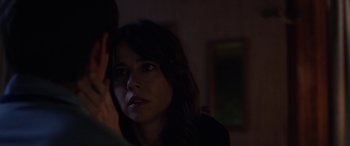 Movie still from “The Curse of La Llorona” (2019), directed by Michael Chaves – A woman looking at a man in the dark; Close Up shot, Over the shoulder angle