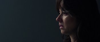 Movie still from “The Curse of La Llorona” (2019), directed by Michael Chaves – A woman's face in the dark; Close Up shot, Over the shoulder angle