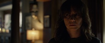 Movie still from “The Curse of La Llorona” (2019), directed by Michael Chaves – A person with long hair; Close Up shot, Over the shoulder angle