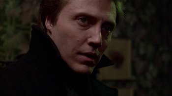 Movie still from “The Dead Zone” (1983), directed by David Cronenberg – A person wearing a black jacket; Close Up shot, Low angle