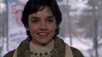 Movie still from “The Dead Zone” (1983), directed by David Cronenberg – A person wearing a sweater; Close Up shot, Low angle