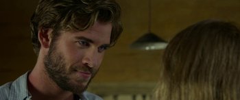 Movie still from “The Dressmaker” (2015), directed by Jocelyn Moorhouse – A person with a beard; Close Up shot, Over the shoulder angle