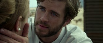 Movie still from “The Dressmaker” (2015), directed by Jocelyn Moorhouse – A person wearing a white shirt; Close Up shot, Over the shoulder angle