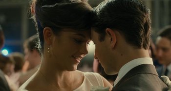 Movie still from “The Fabelmans” (2022), directed by Steven Spielberg – Two people touching heads; Close Up shot, Low angle