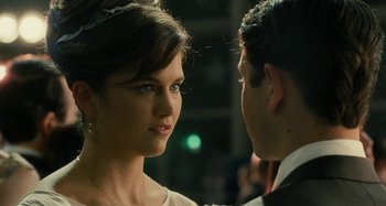 Movie still from “The Fabelmans” (2022), directed by Steven Spielberg – A man and a woman standing next to each other; Close Up shot, Over the shoulder angle