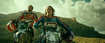 Movie still from “Point Break” (2015), directed by Ericson Core – Medium shot, Low angle