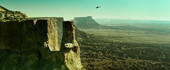 Movie still from “Point Break” (2015), directed by Ericson Core – Extreme Wide shot, High angle