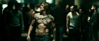 Movie still from “Point Break” (2015), directed by Ericson Core – Medium shot, Low angle