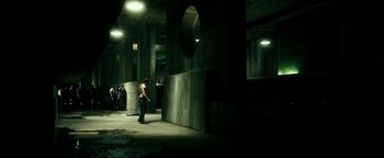 Movie still from “Point Break” (2015), directed by Ericson Core – Wide shot, Low angle