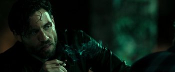 Movie still from “Point Break” (2015), directed by Ericson Core – Close Up shot, Over the shoulder angle