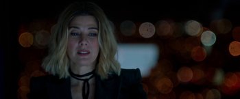 Movie still from “The First Purge” (2018), directed by Gerard McMurray – A person wearing a jacket; Close Up shot, Over the shoulder angle